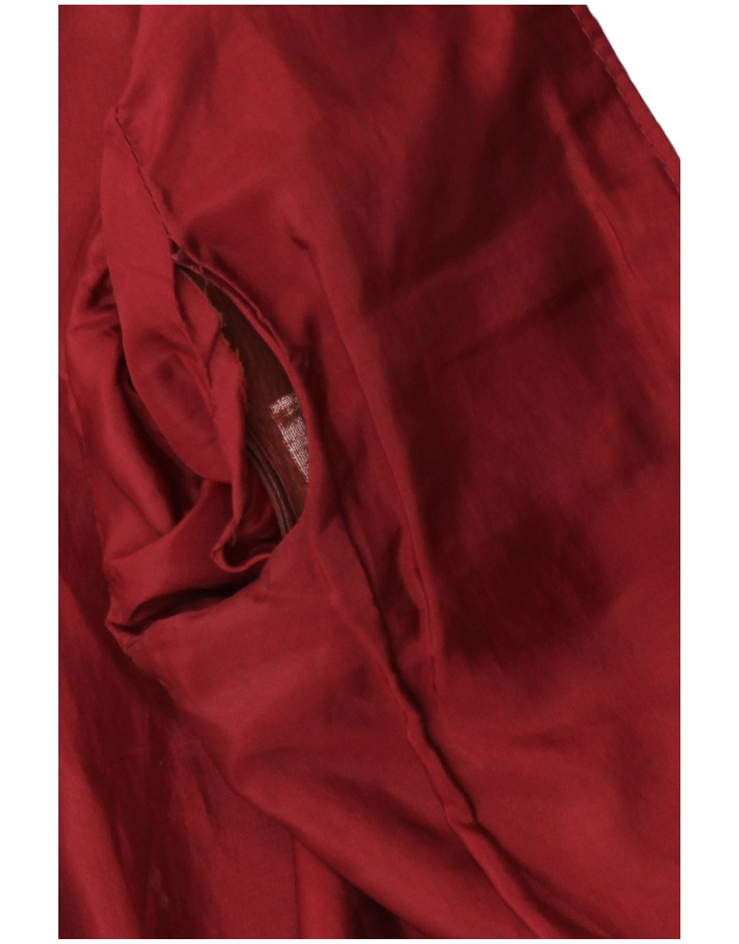 Vintage Damen Crop Lederjacke IT 46 Large Burgund