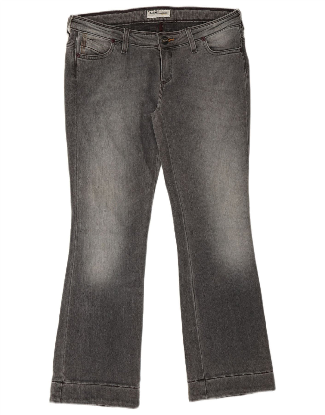 LEE Damen Bliss Crop Bootcut Jeans W29 L28 Graue Baumwolle