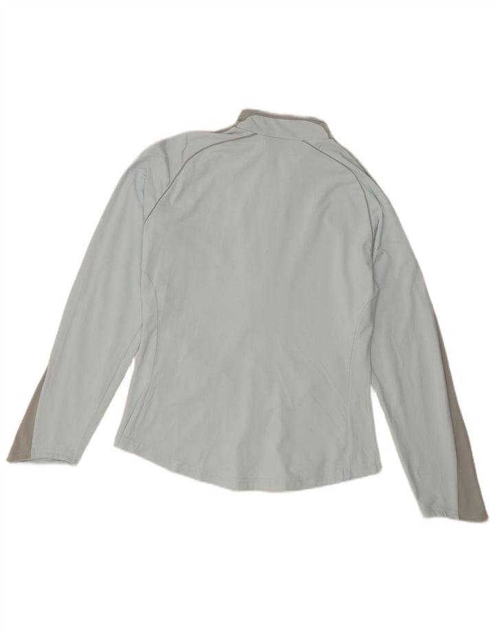Asics Damen-Trainingsanzug-Top-Jacke, UK 14, groß, blaues Colourblock-Polyamid