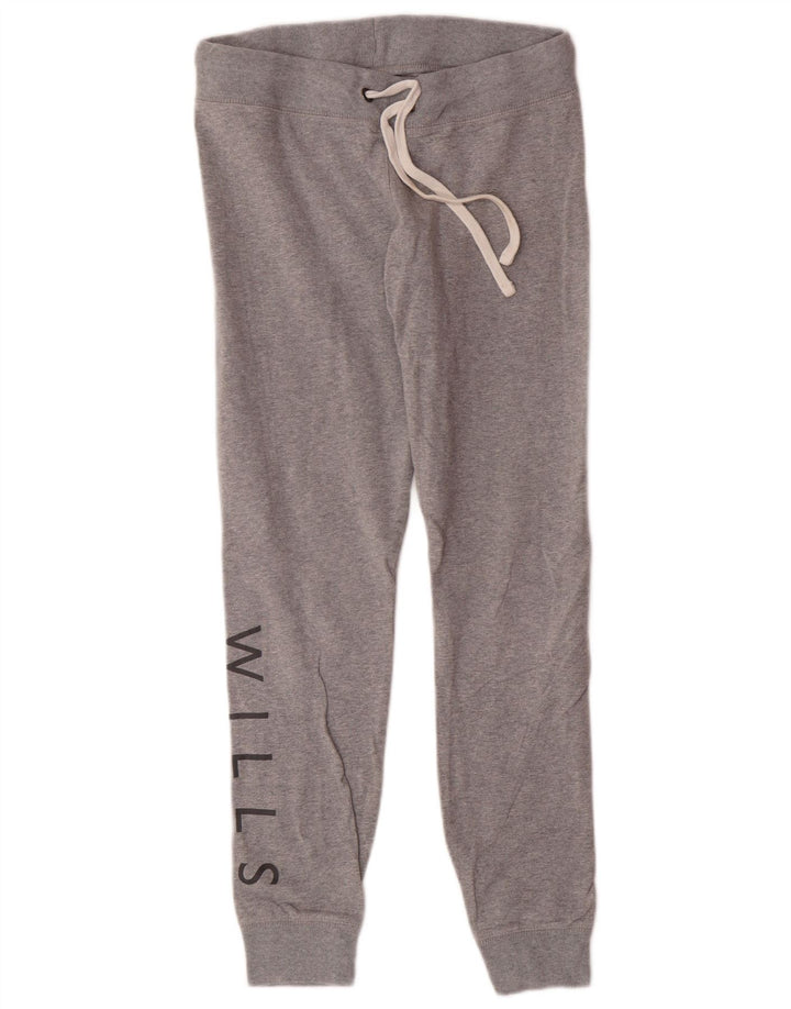 JACK WILLS Damen-Trainingsanzug mit Grafik, Jogginghose, UK 12, Mittelgrau