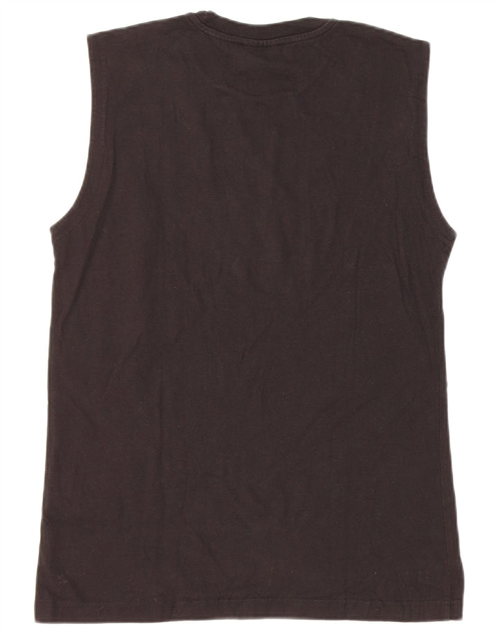 Champion Damen Weste Top UK 12 Medium Schwarz Baumwolle