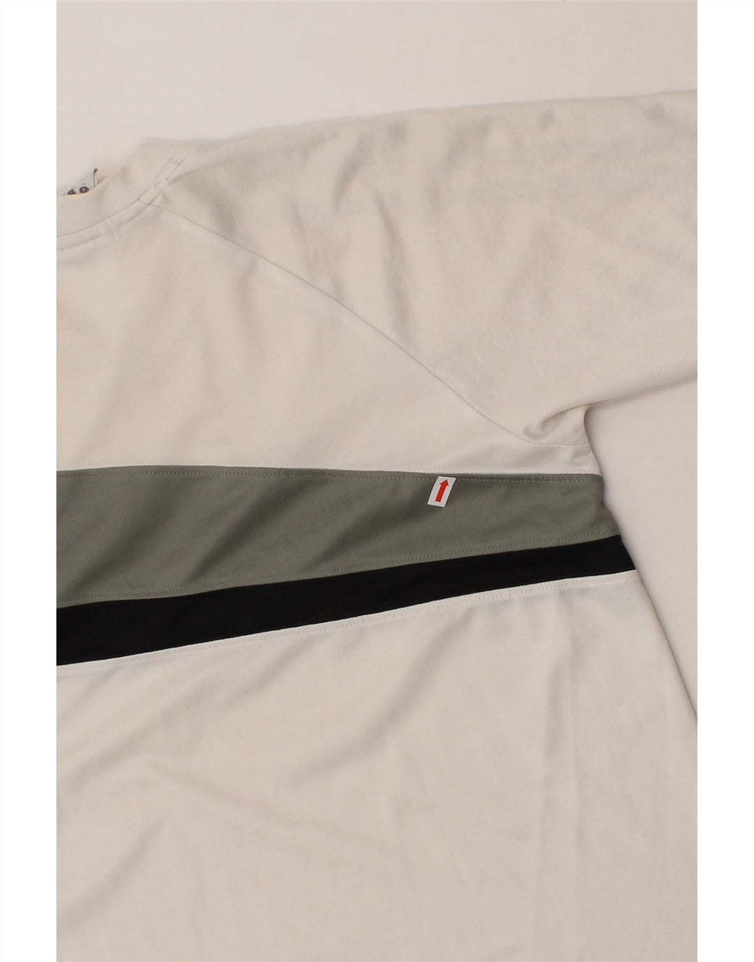 ADIDAS Boys T-Shirt Top 13-14 Years Off White Colourblock Polyester Vintage Adidas and Second-Hand Adidas from Messina Hembry 