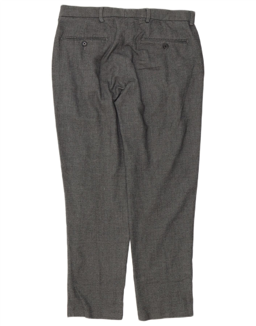 Marks & Spencer Herren-Anzughose mit maßgeschneiderter Passform, W34, L28, grau, Polyester