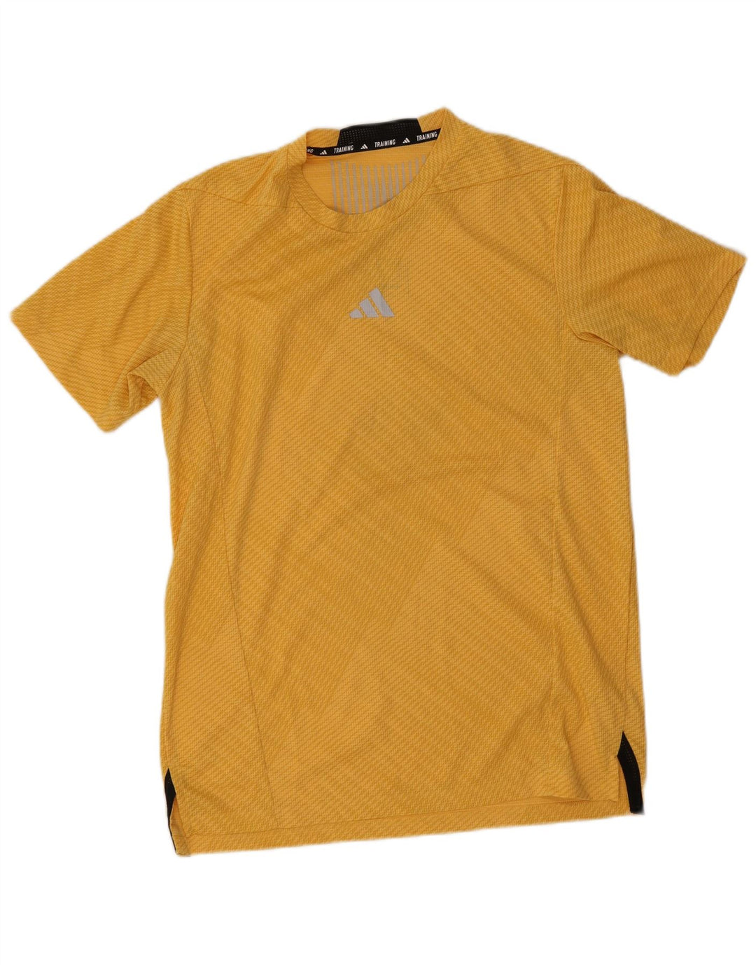 Adidas Herren Slim Fit T-Shirt Top Mittelgelb Farbblock