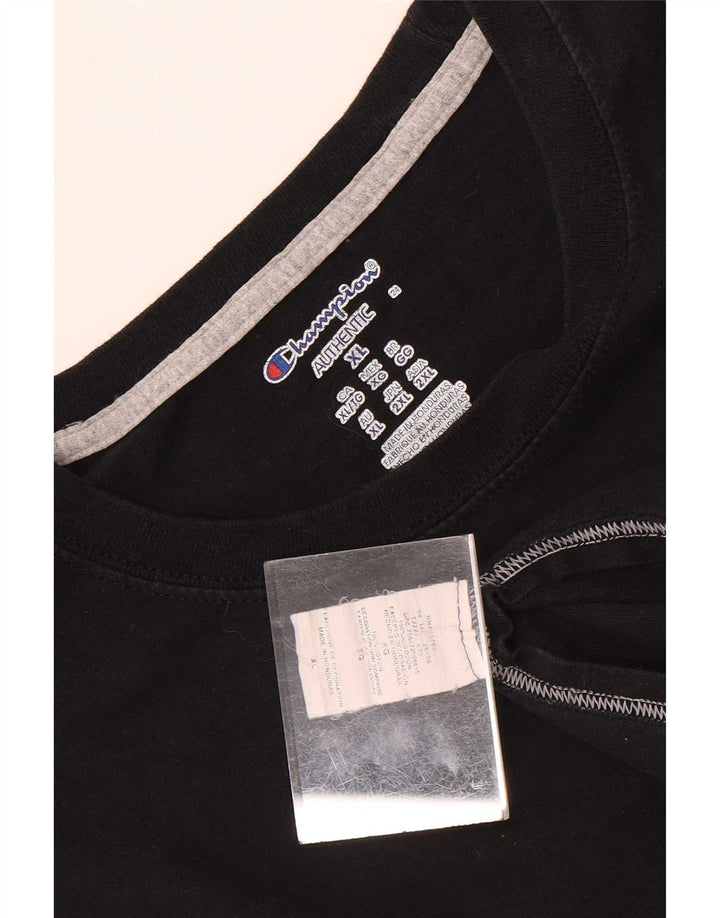 Champion Herren T-Shirt Top XL Schwarz Baumwolle