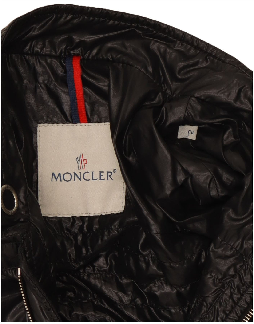 Moncler Damen gepolsterte Jacke Größe 2 Medium Schwarz Polyamid