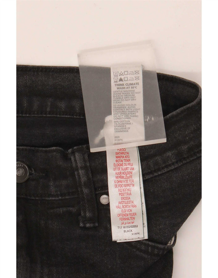 Marks & Spencer Herren Slim Jeans W34 L31 Schwarze Baumwolle
