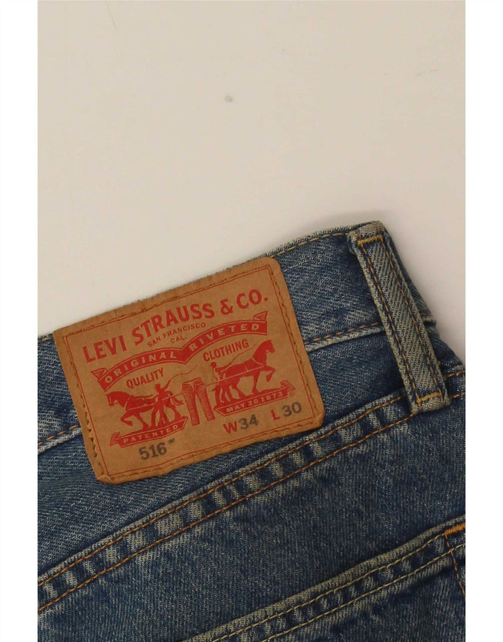 Levi's Herren 516 Straight Jeans W34 L30 Blau