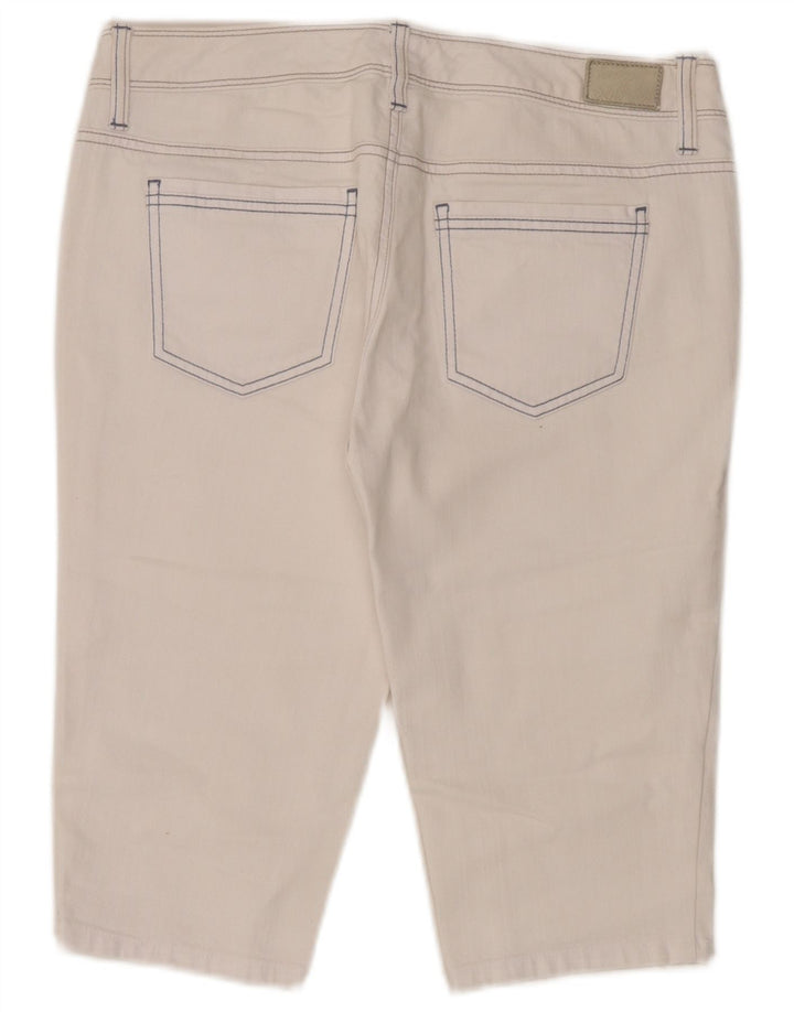 Tommy Hilfiger Damen Bermuda Denim Shorts US 8 Medium W32 Weiße Baumwolle