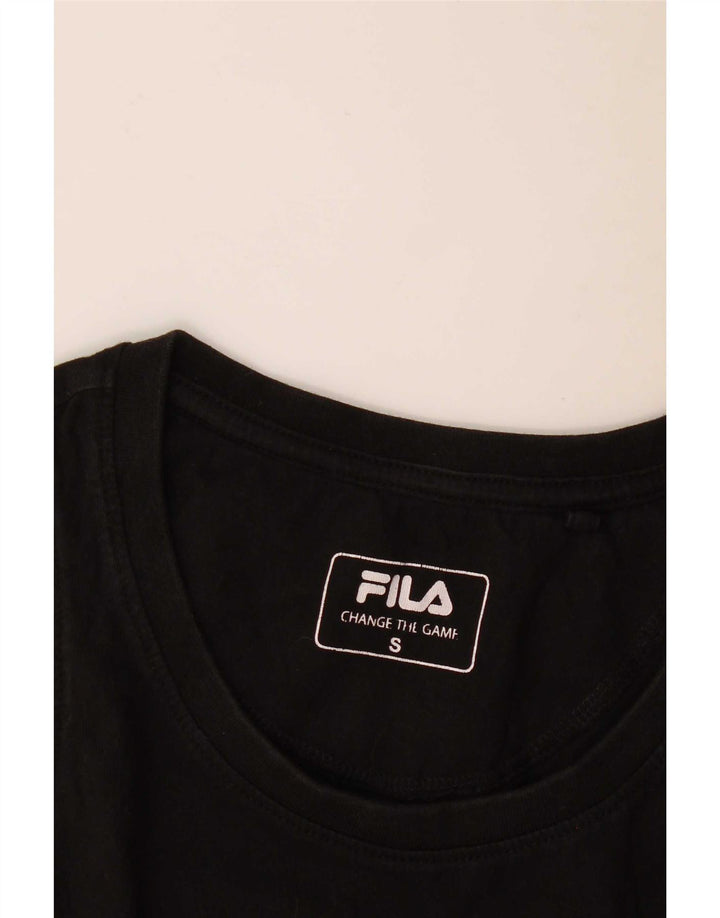 Fila Damen Graphic Vest Top UK 10 Small Schwarz