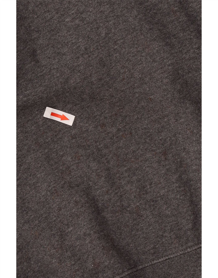 Nike Herren-Sweatshirt-Pullover aus mittelgrauer Baumwolle