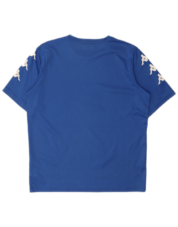 Kappa Herren Grafik-T-Shirt-Oberteil Mittelblaues Polyester