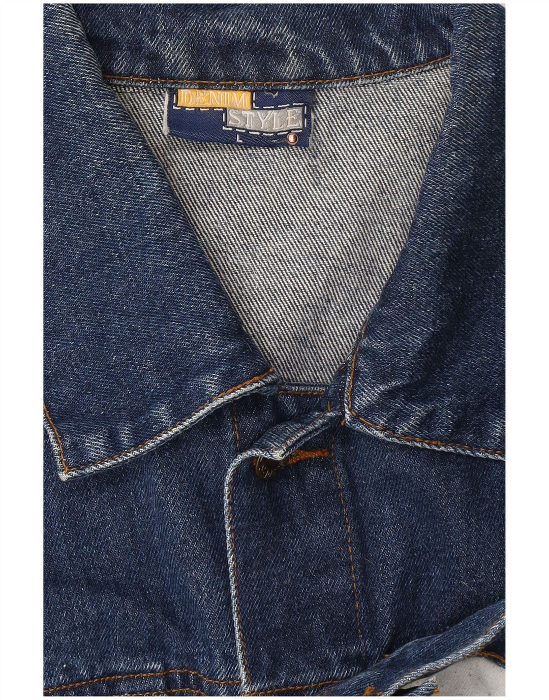DENIM STYLE Herren Jeansjacke UK 40 Große blaue Baumwolle