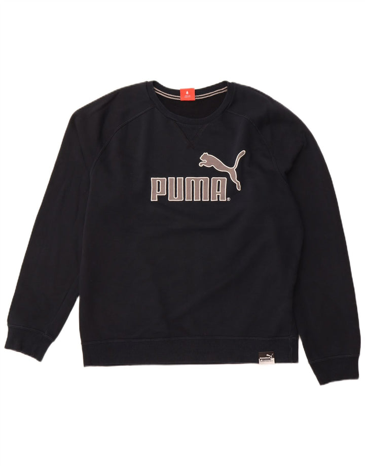 PUMA Herren Grafik-Sweatshirt-Pullover, groß, marineblau, Baumwolle
