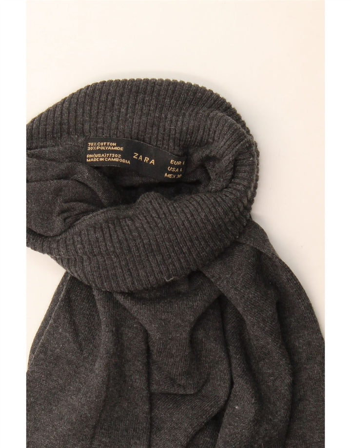 Zara Damen Crop Rollkragenpullover Pullover UK 14 Large Grau