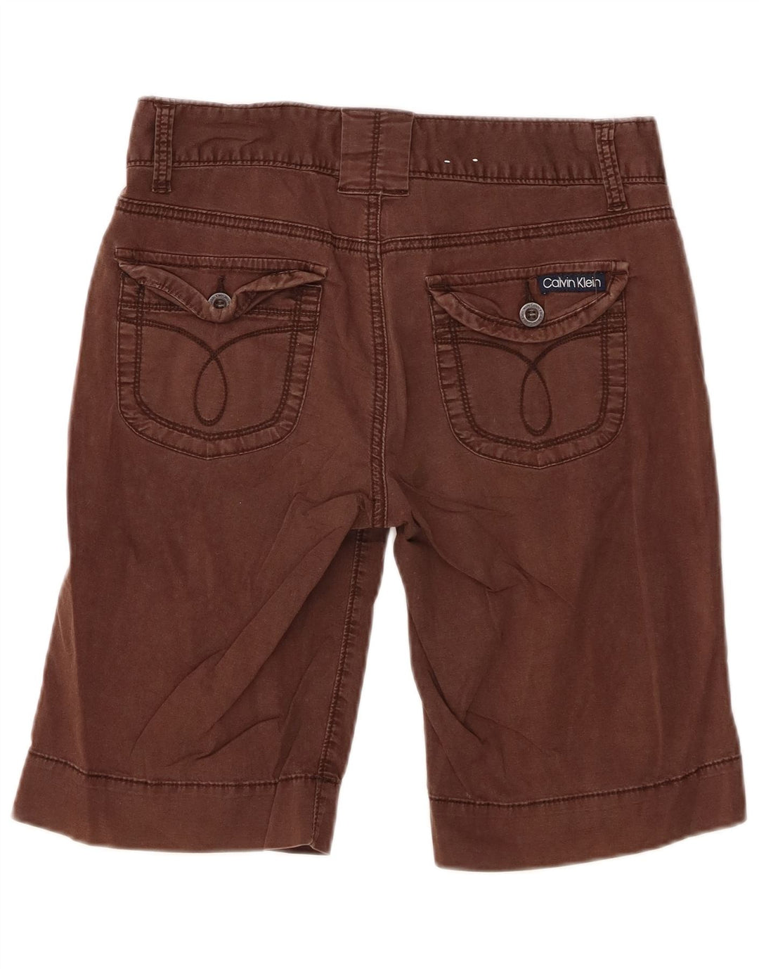 CALVIN KLEIN Damen Freizeitshorts US 6 Medium W28 Braune Baumwolle