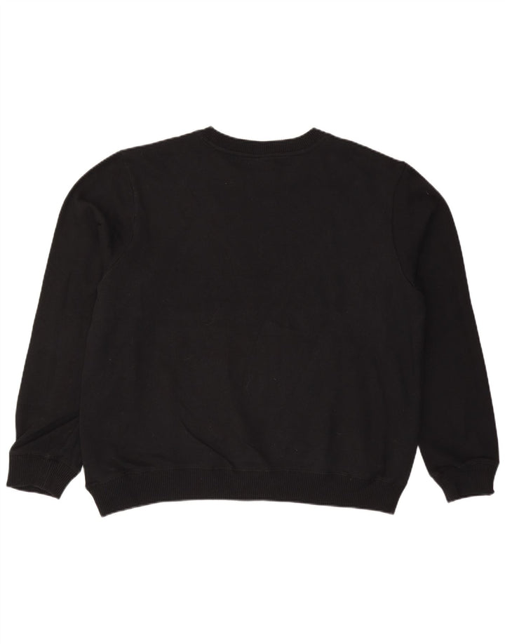 STARTER Übergroßer Damen-Sweatshirt-Pullover, UK 18, XL, schwarze Baumwolle