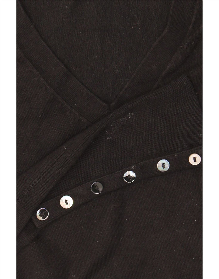 Zara Damen-Pullover mit V-Ausschnitt, Gr. 10, Größe S, Schwarz