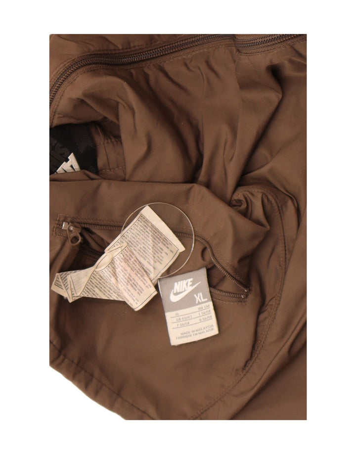 Nike Herren Kapuzen-Grafik-Wendejacke UK 45/47 XL Braunes Polyester