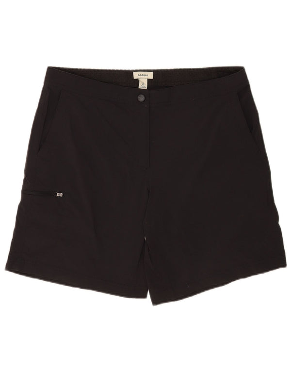 L.L.Bean Damen Cargo-Shorts US 12 Large W34 Schwarzes Nylon