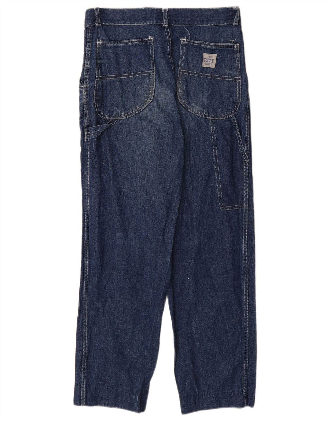 Vintage Damen Cargo Straight Jeans W29 L29 Marineblaue Baumwolle