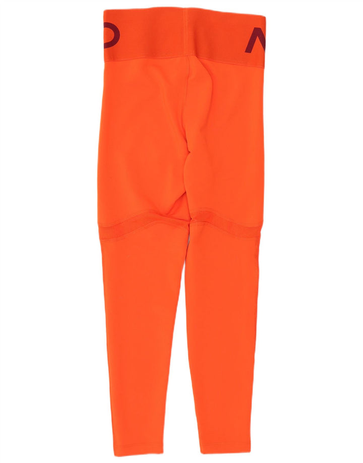 Nike Damen Dri Fit Graphic Crop Leggings UK 12 Medium Orange