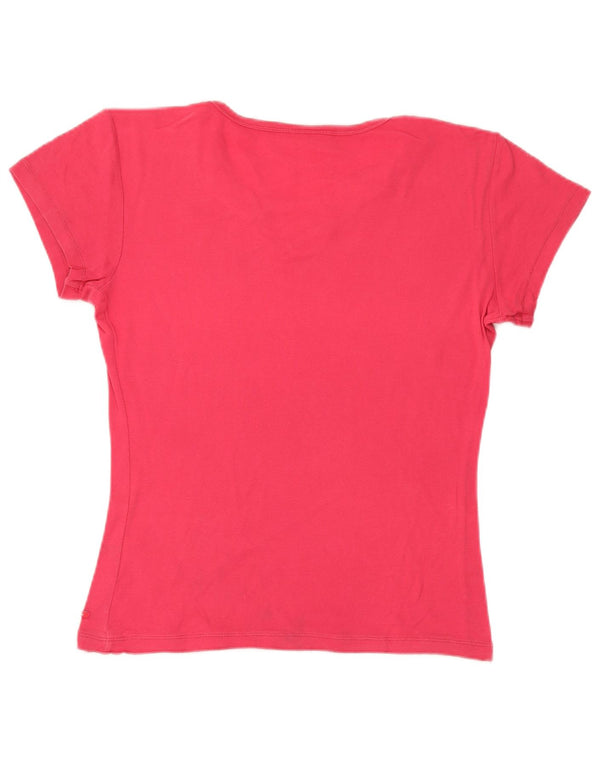 Champion Damen T-Shirt Top UK 18 XL Rosa Farbblock