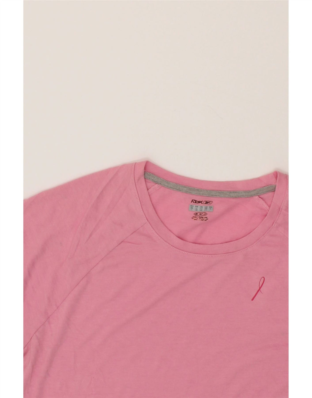 REEBOK Womens T-Shirt Top UK 14 Medium Pink Cotton Vintage Reebok and Second-Hand Reebok from Messina Hembry 