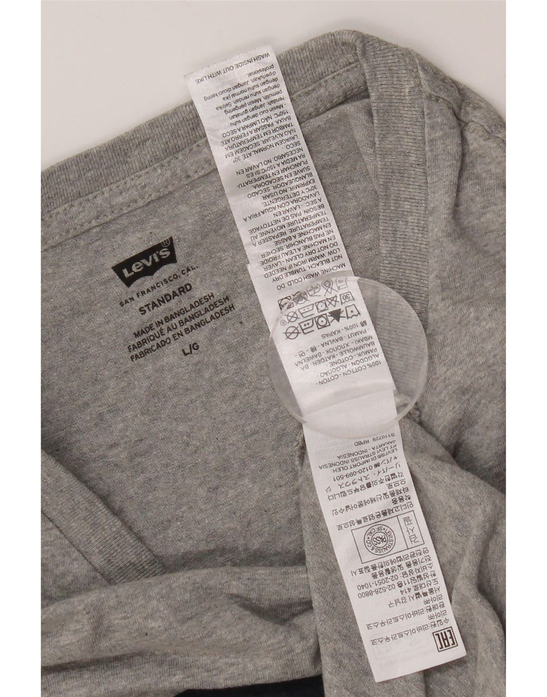 Levi's Herren-T-Shirt mit Standard-Grafik, groß, grau meliert, Baumwolle
