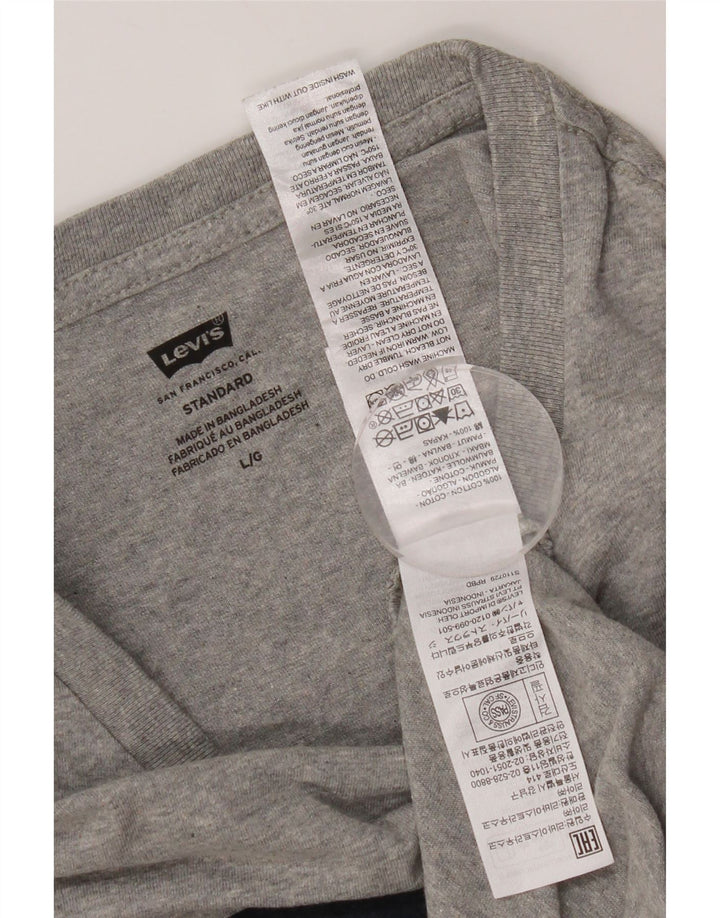 Levi's Herren-T-Shirt mit Standard-Grafik, groß, grau meliert, Baumwolle