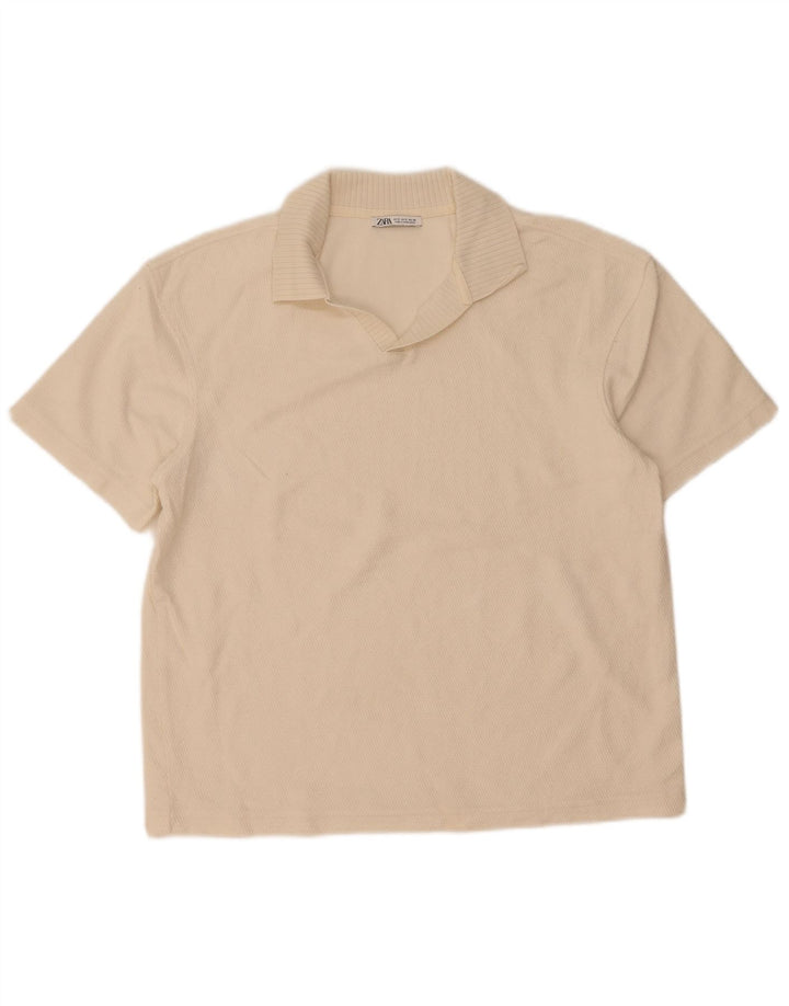 Zara Herren Poloshirt Small Off White