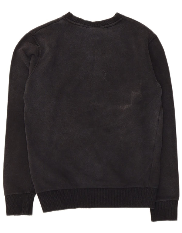Ellesse Womens Graphic Sweatshirt Pullover UK 4 XS Schwarz Baumwolle