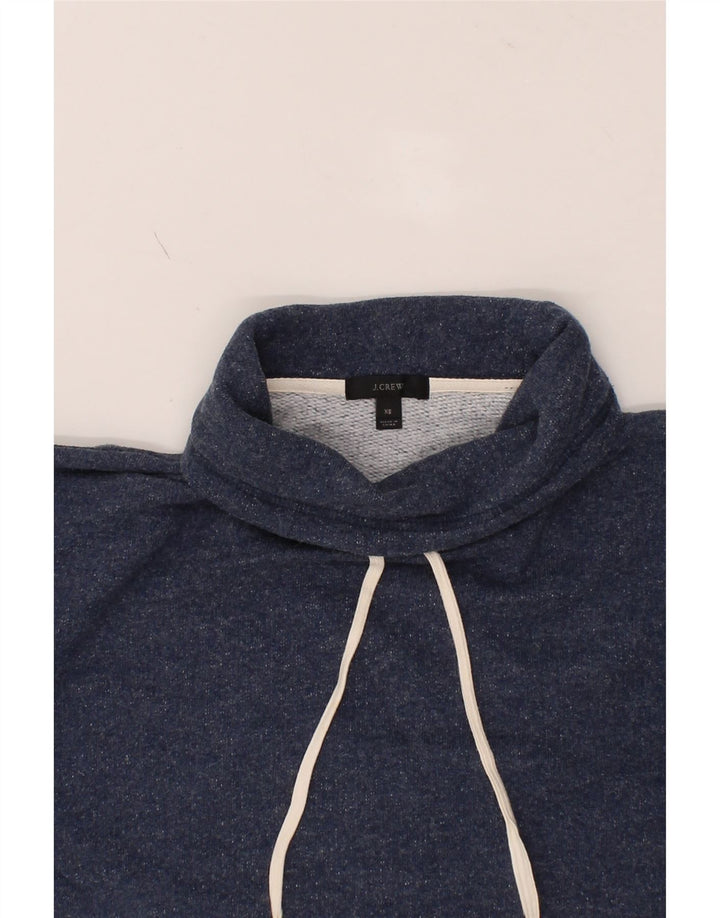 J. CREW Womens Oversized Roll Neck Sweatshirt Jumper UK 6 XS Navy Blue Vintage J. Crew and Second-Hand J. Crew from Messina Hembry 