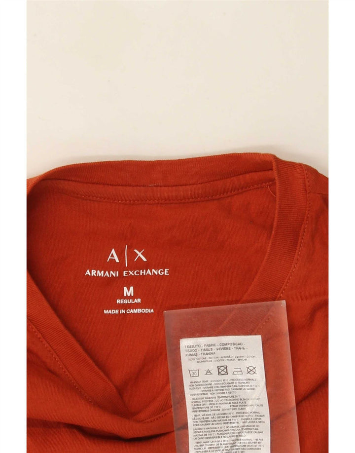 Armani Exchange Herren-T-Shirt mit normaler Passform, mittelorange Baumwolle