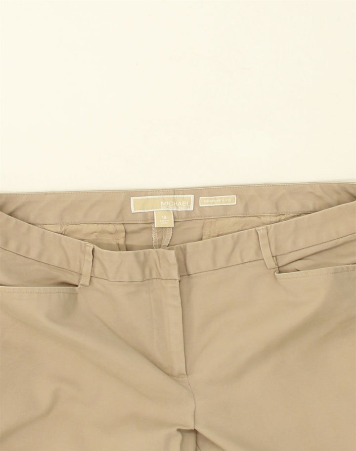 MICHAEL KORS Womens Straight Casual Trousers US 12 Large W34 L32 Beige | Vintage Michael Kors | Thrift | Second-Hand Michael Kors | Used Clothing | Messina Hembry 