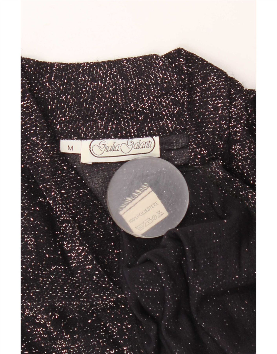 Giulia Galanti Damen Langarm-Blusenoberteil UK 14 Medium Schwarz meliert