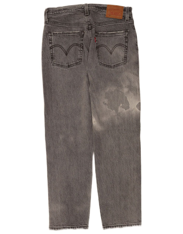 Levi's Damen 501 Straight Jeans W27 L26 Graue Baumwolle