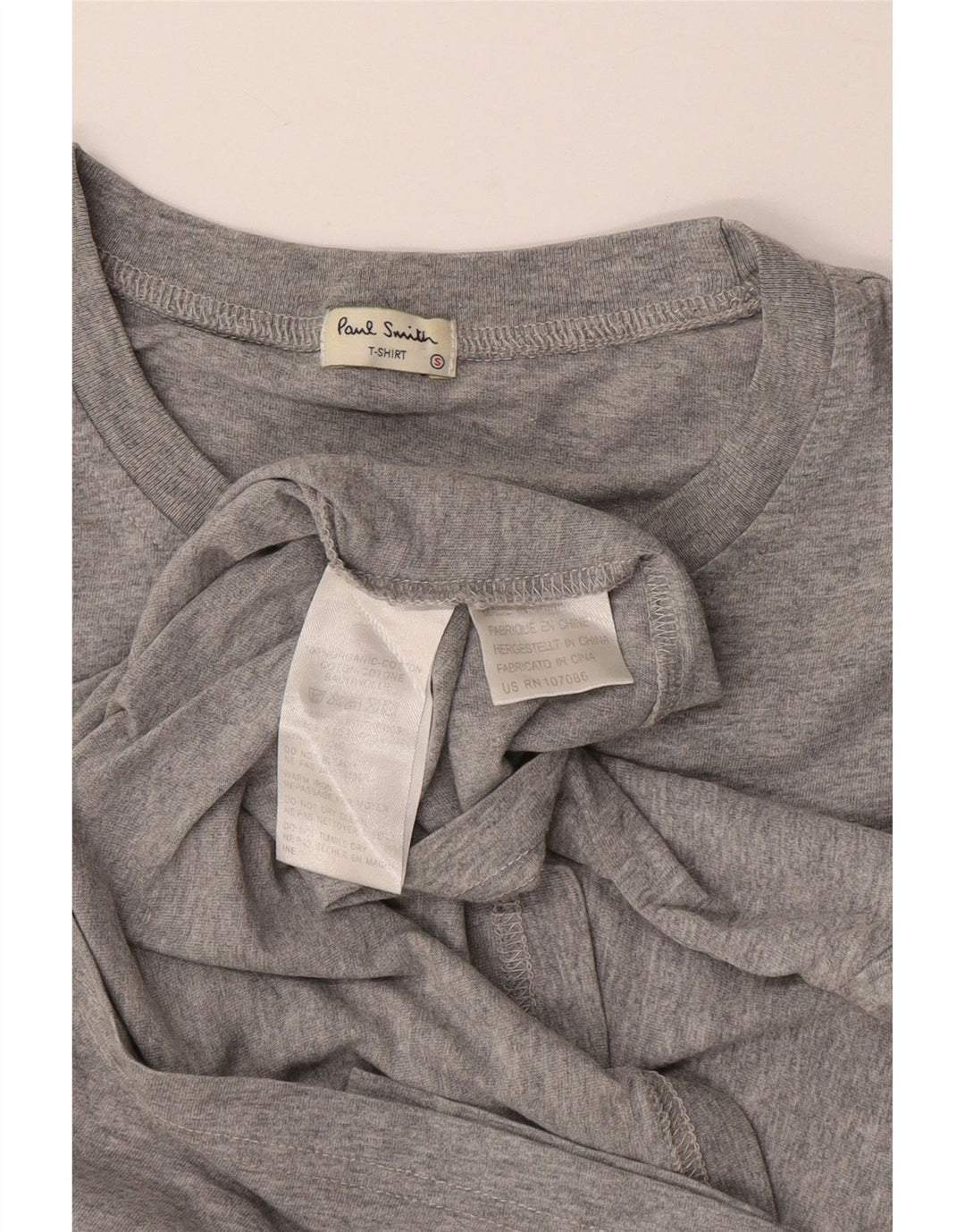 PAUL SMITH Herren-T-Shirt mit grafischem Motiv, klein, grau, Baumwolle mit Animal-Print