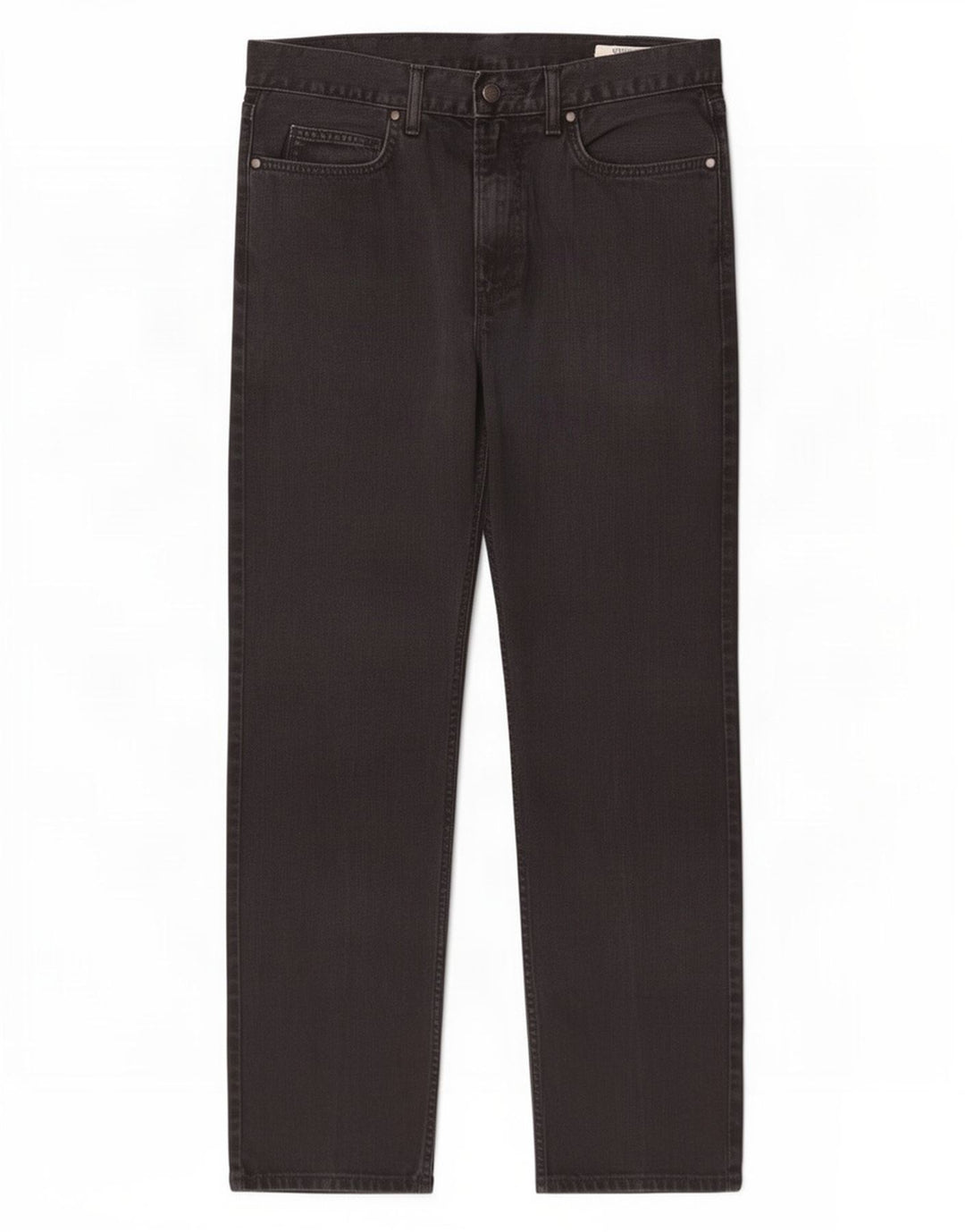 Marks & Spencer Herren Regular Straight Jeans W34 L29 Schwarze Baumwolle