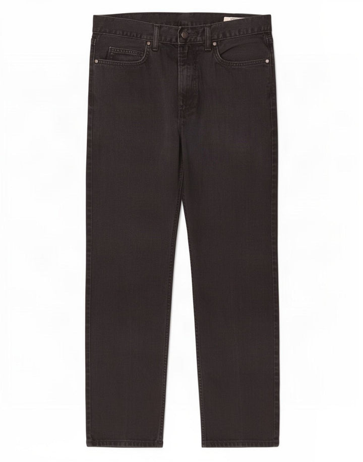 Marks & Spencer Herren Regular Straight Jeans W34 L29 Schwarze Baumwolle