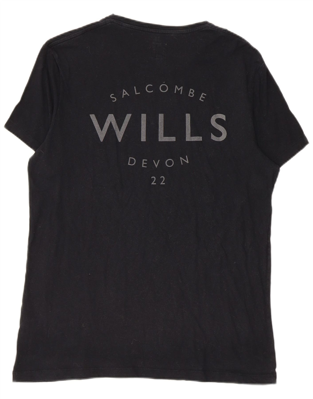 Jack Wills Herren-T-Shirt mit Grafik, Größe S, schwarze Baumwolle