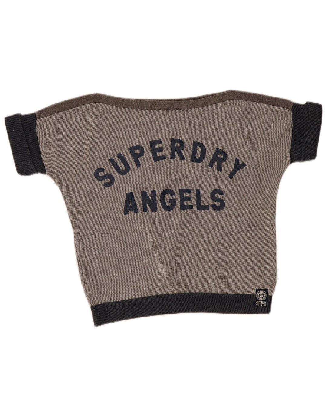 SUPERDRY Damen-Sweatshirt in Übergröße mit Grafik, Gr. 10, Größe S, Grau