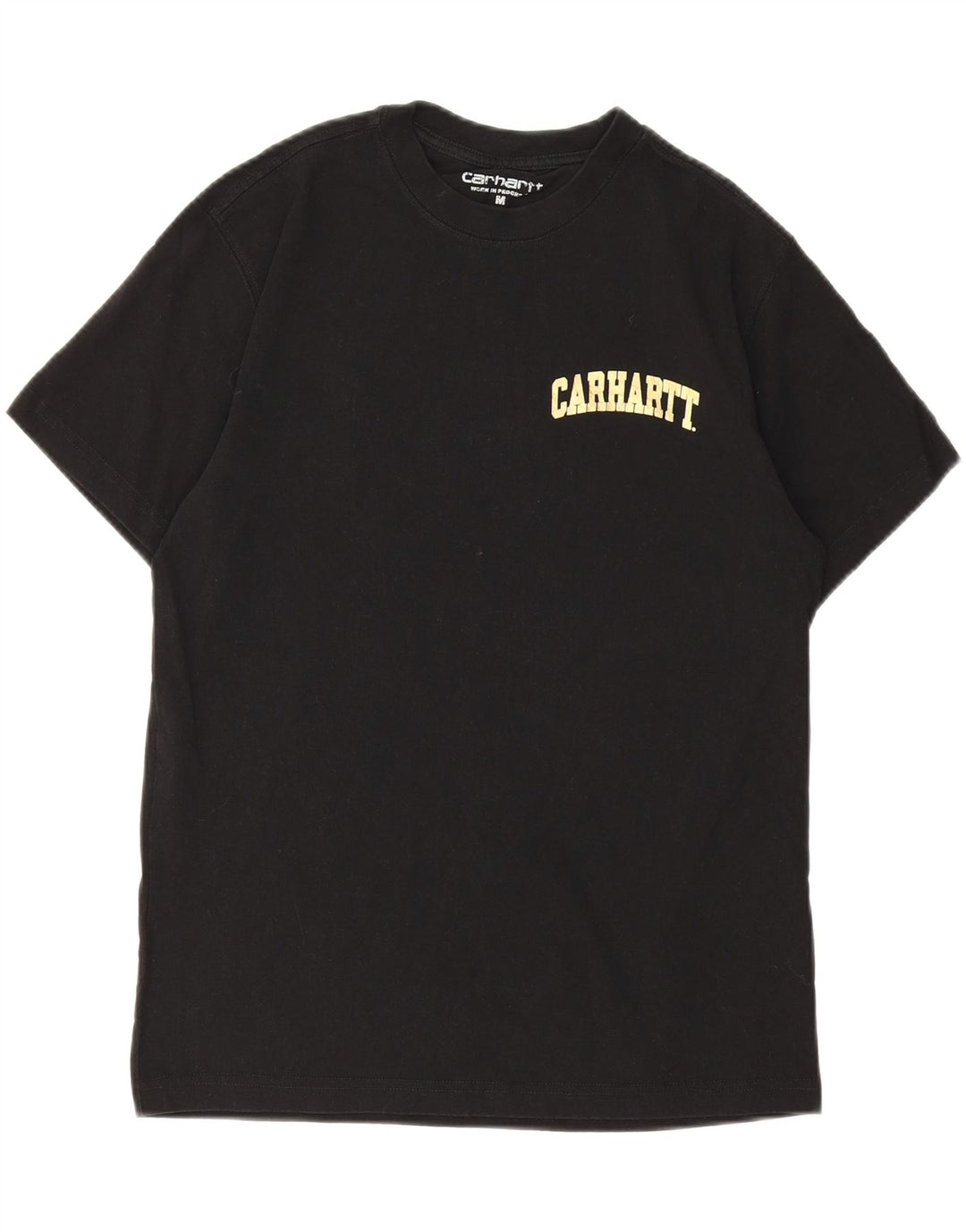 Carhartt Herren Grafik-T-Shirt-Oberteil aus mittelschwarzer Baumwolle