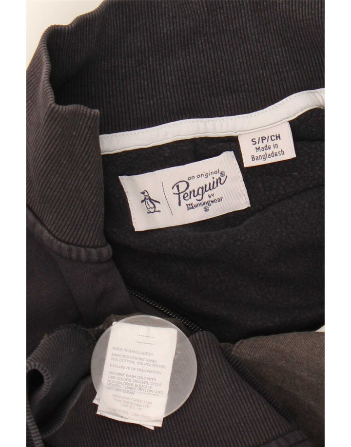 Penguin Herren-Trainingsanzugoberteil, Jacke, Größe S, Schwarz, Colourblock-Baumwolle