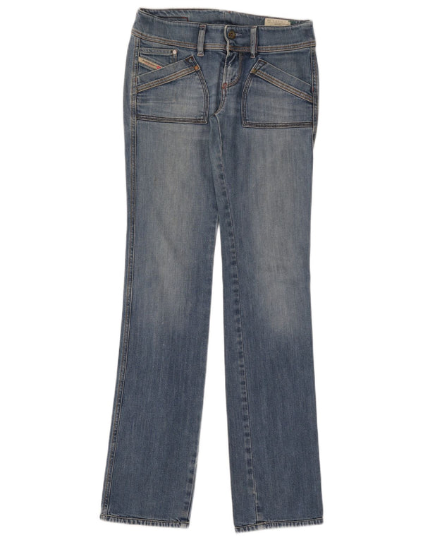DIESEL Damen Reckfly Straight Jeans W27 L34 Blaue Baumwolle