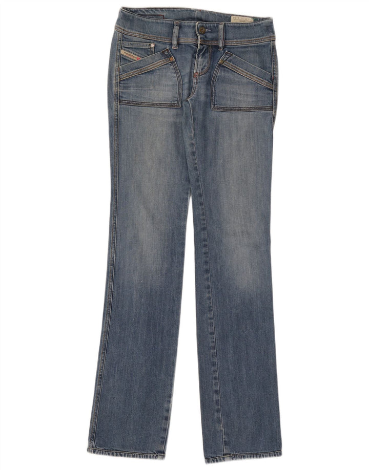 DIESEL Damen Reckfly Straight Jeans W27 L34 Blaue Baumwolle