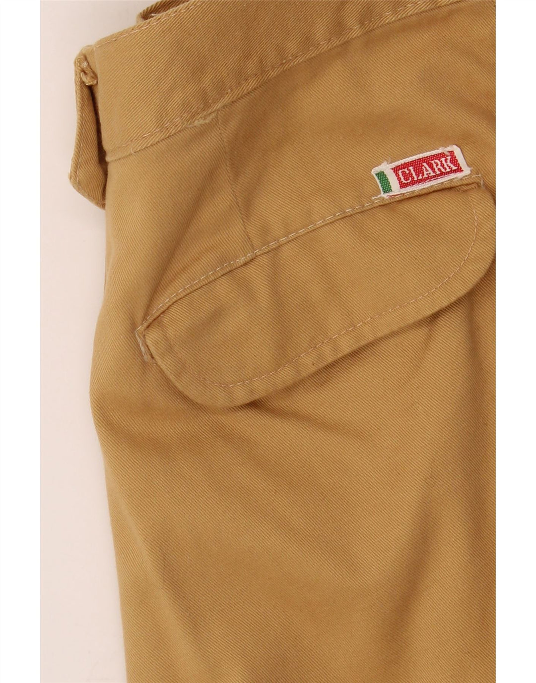 CLARK Womens Pegged Chino Shorts W26 Small Brown Cotton Vintage CLARK and Second-Hand CLARK from Messina Hembry 