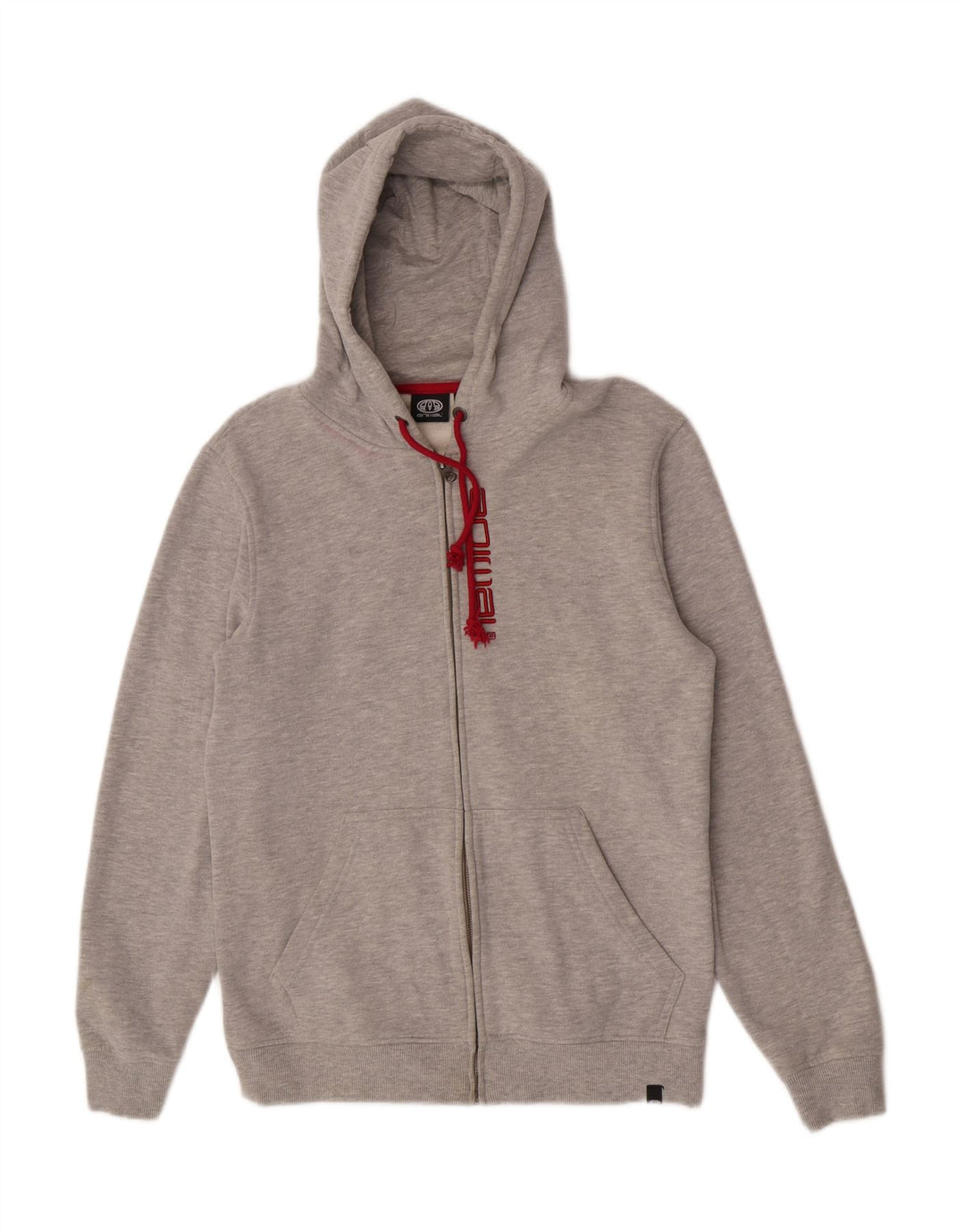 Animal Herren-Kapuzenpullover mit grafischem Reißverschluss, mittelgrau gesprenkelte Baumwolle