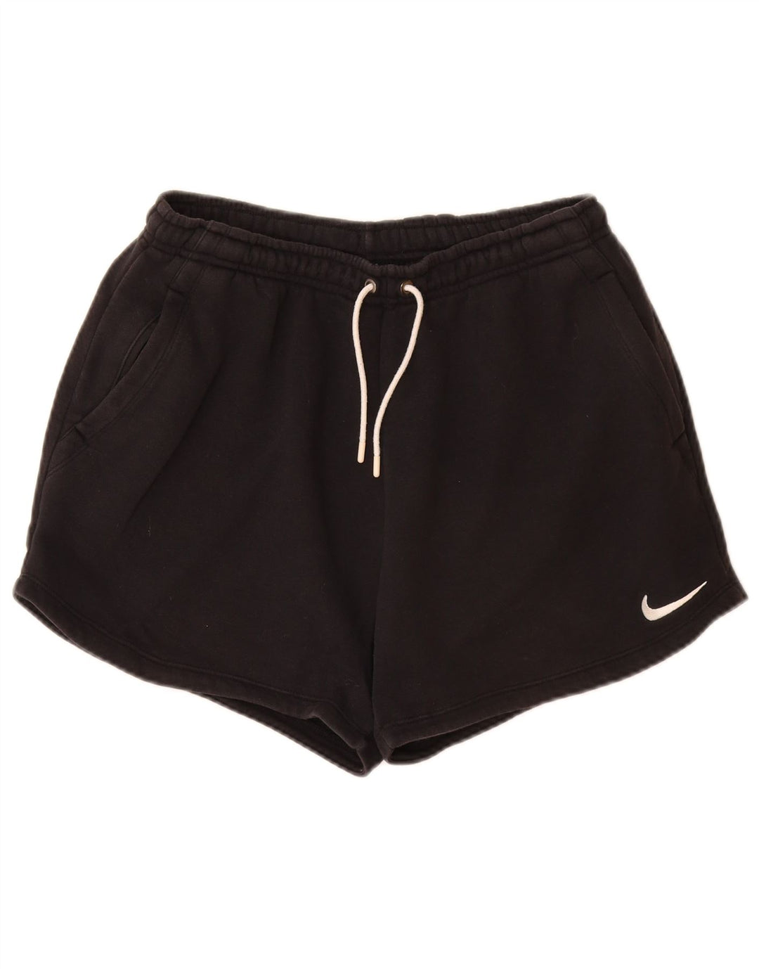 NIKE Damen-Sportshorts mit lockerer Passform, UK 12, mittelschwarz, Baumwolle