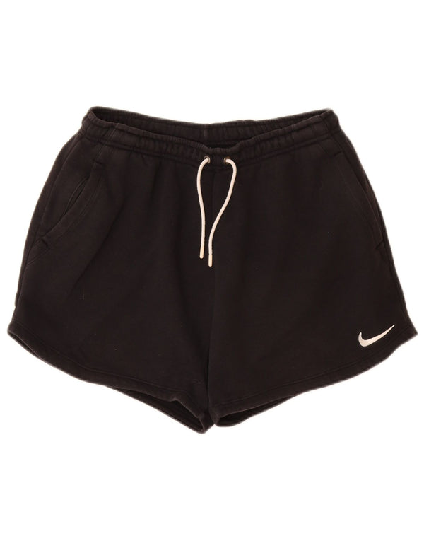 NIKE Damen-Sportshorts mit lockerer Passform, UK 12, mittelschwarz, Baumwolle